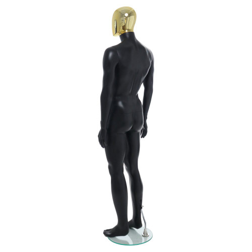 Male Seated Mannequin – Egg Head – Matt White