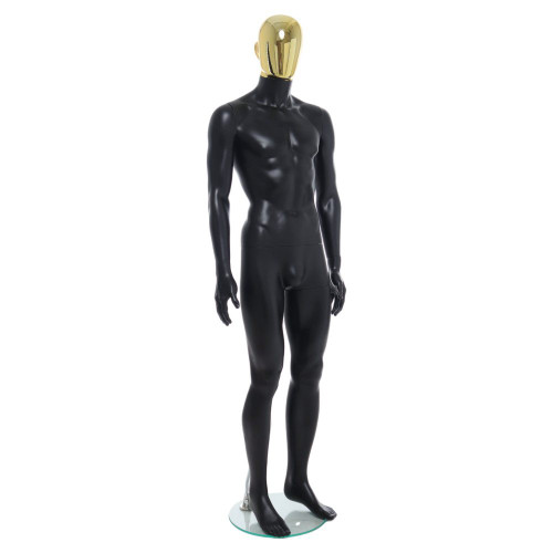 Male Seated Mannequin – Egg Head – Matt White