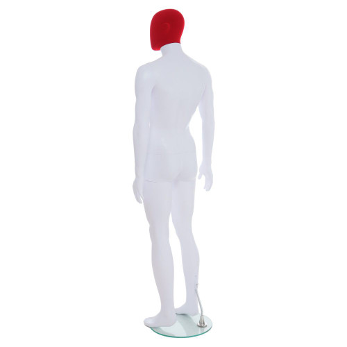 Male Full Body Mannequin Abstract – Gloss White – Pose 1