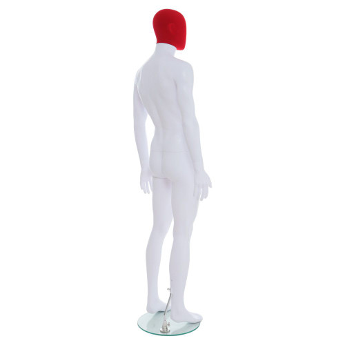 Male Full Body Mannequin Abstract – Gloss White – Pose 1
