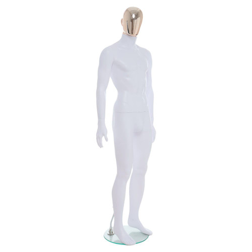 Male Mannequin – Black Finish with Chrome Head