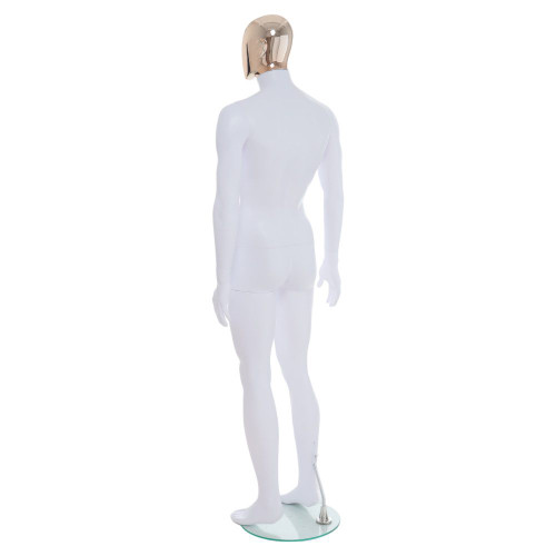 Male Mannequin, full-height product view on a white background, full-height product photograph