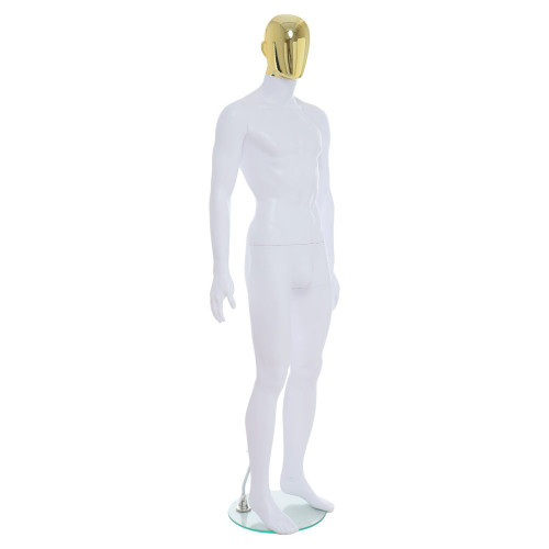 GAM352 Male Mannequin – Abstract – Gloss Pewter