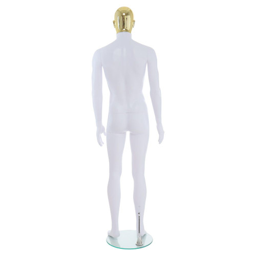 GAM352 Male Mannequin – Abstract – Gloss Pewter