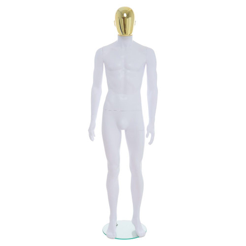 GAM352 Male Mannequin – Abstract – Gloss Pewter