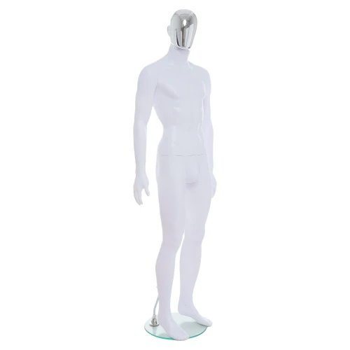 Male Full Body Mannequin Abstract, full-height product view on a white background
