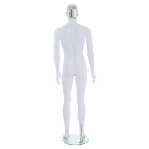 Male Full Body Mannequin Abstract – Gloss White – Pose 2