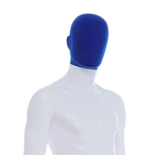 Male Mannequin – Black Finish with Blue Pile Head