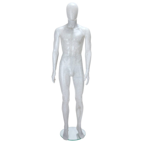 GAM351 Male Mannequin – Abstract – Gloss Silver