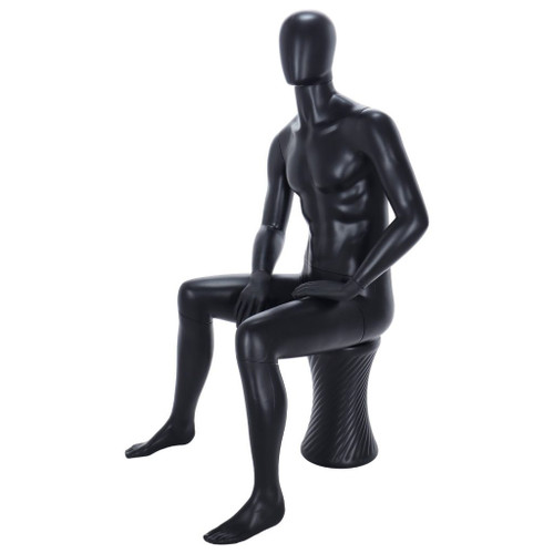 Male Mannequin – White Finish with Rose Gold Head