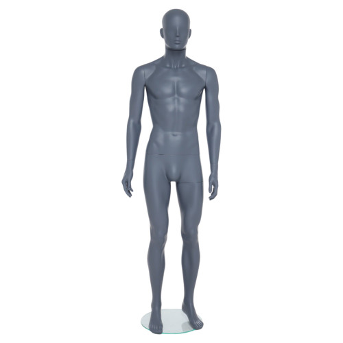 GEM351 Male Mannequin – Egg Head – Gloss Silver