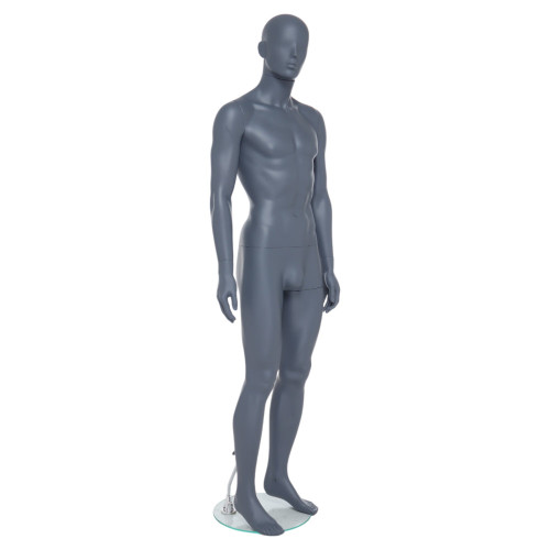 GEM351 Male Mannequin – Egg Head – Gloss Silver