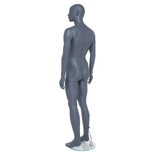 GEM351 Male Mannequin – Egg Head – Gloss Silver