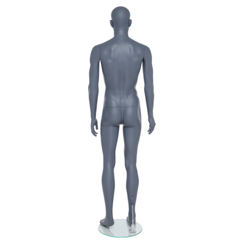 GEM351 Male Mannequin – Egg Head – Gloss Silver