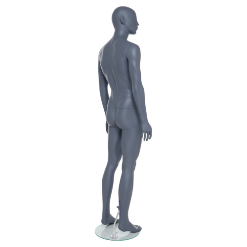 GEM351 Male Mannequin – Egg Head – Gloss Silver