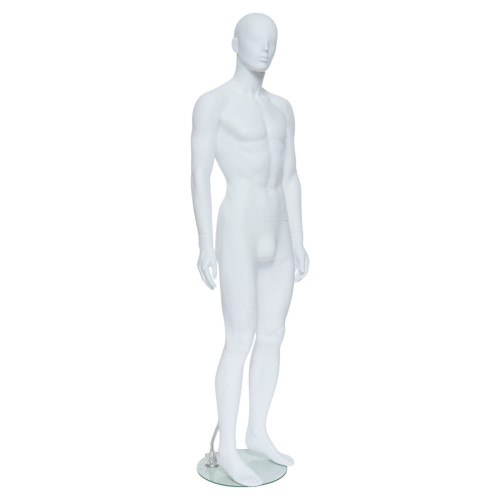 Male Mannequin – Egg Head – Salt & Pepper Finish