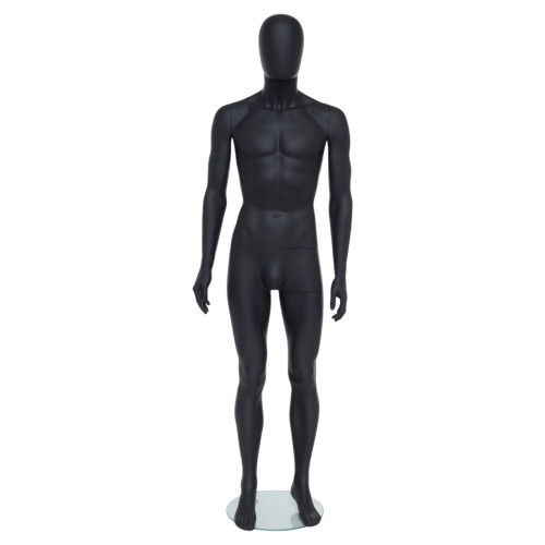 GEM321 Male Mannequin – Egg Head – Matt Black