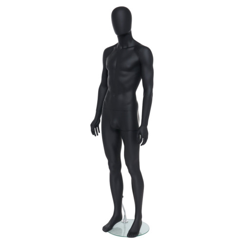 GEM321 Male Mannequin – Egg Head – Matt Black