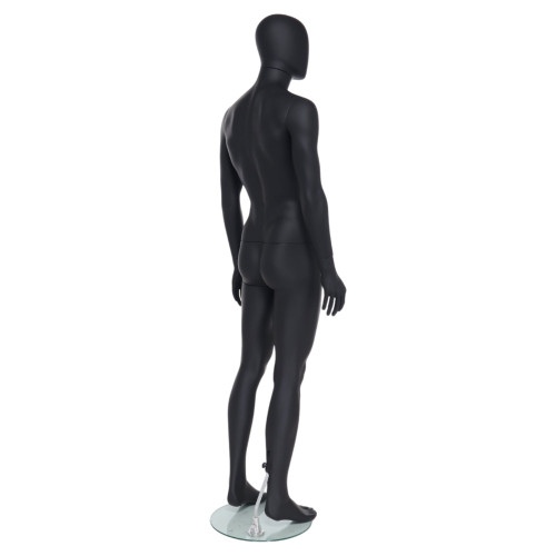 GEM321 Male Mannequin – Egg Head – Matt Black