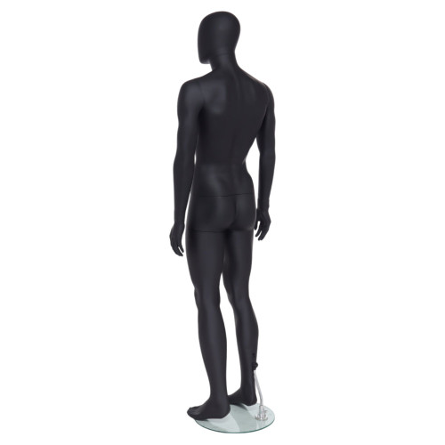 GEM321 Male Mannequin – Egg Head – Matt Black