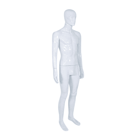 Male Mannequin – Egg Head – Gloss White