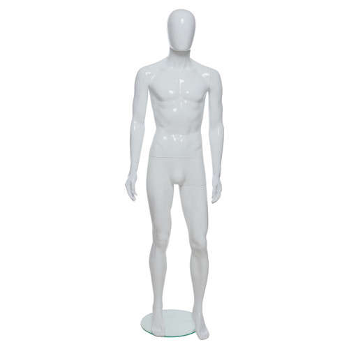 Male Full Body Mannequin Abstract – Chrome