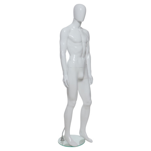 Male Full Body Mannequin Abstract – Chrome