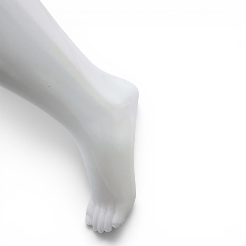 White Seated Female Mannequin with 45cm Stool and Movable Arms