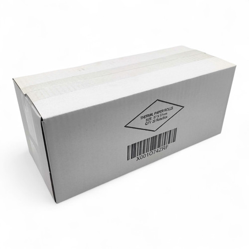 57x57mm Thermal Till Roll Paper, product shown on a white background, balanced, centred square layout