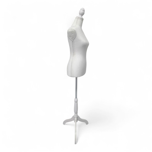 White Female Mannequin Torso – Tripod Stand, Adjustable Height, Light Weight