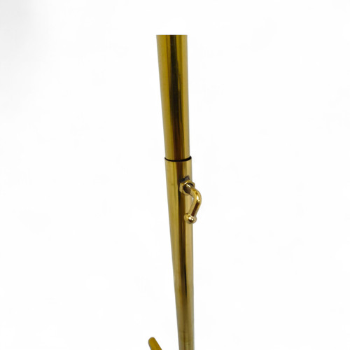 Luxury Female Dress Form with Wood Arms–Gold Stand, Adjustable, Tailor Mannequin