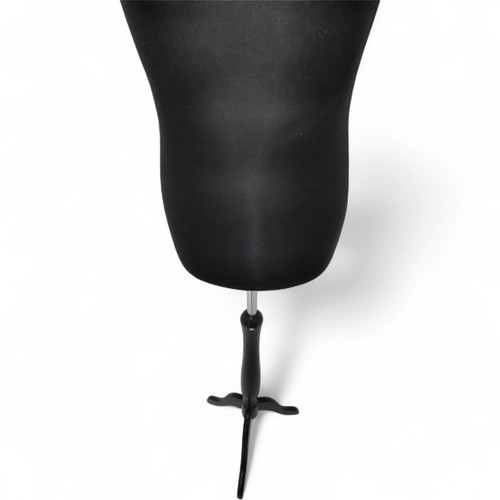 Male Tailors Mannequin Bust–Adjustable Dress Form,Black Wood Base,UK Size 40 BLK