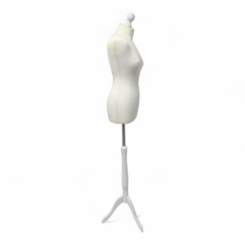 Female Tailors Mannequin Size 10/12 – Dressmakers Dummy with White Tripod Stand
