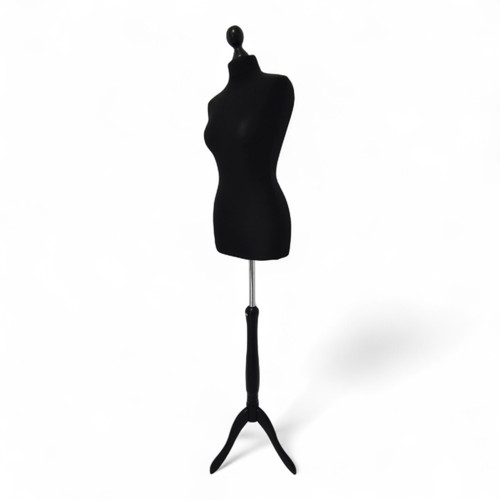 Female Tailors Mannequin Size 10/12–Dressmakers Dummy with Black Tripod Stand