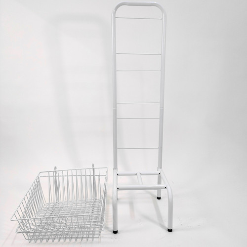 3 Tier White Wire Basket Stand–Freestanding Display Rack for Bread,Snacks & More