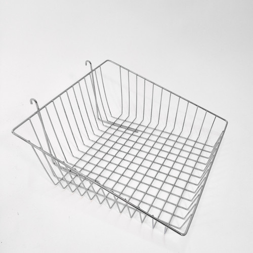 5 Tier Chrome Wire Basket Stand–Freestanding Display Rack for Bread,Snacks & More