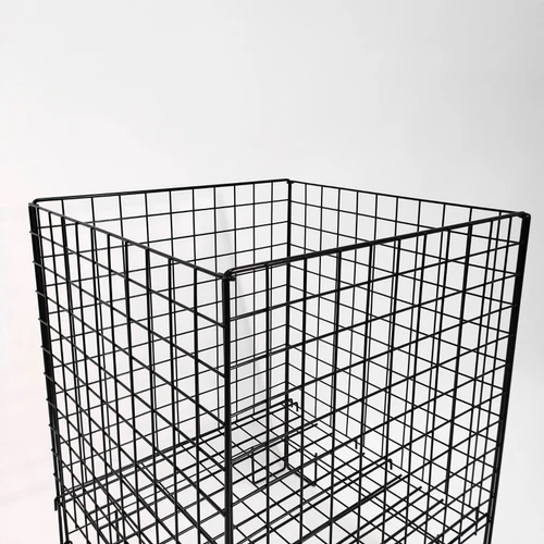 Black Square Dump Bin, product shown against a light background, balanced, centred square layout