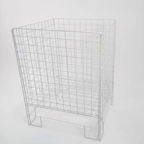 White Square Dump Bin, product shown against a light background, brightly lit product image