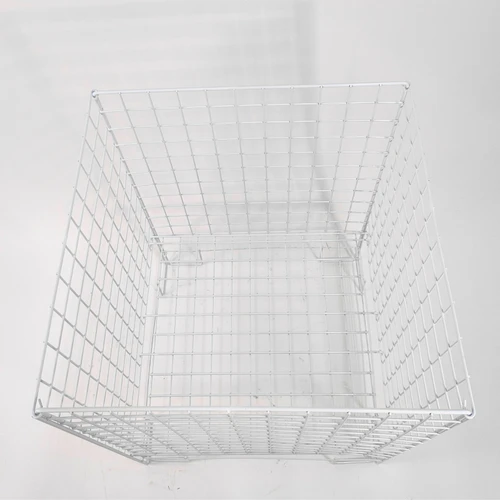 White Square Dump Bin, close product view against a light background