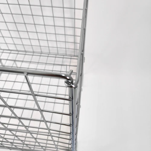 Chrome Square Dump Bin, product shown against a light background, standard product photograph
