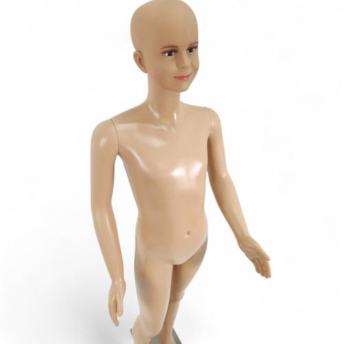 Child Mannequin 140cm – Skin Plastic Egg Head Display with Metal Base