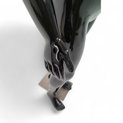 Child Mannequin 140cm– Gloss Black Egg Head Display with Metal Base