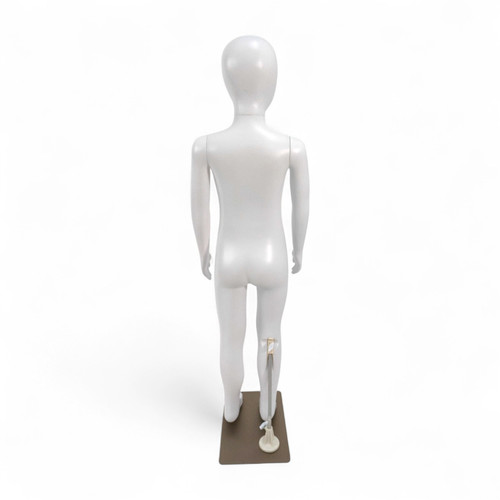 Child Mannequin 110cm – Matt White Egg Head Display Model with Metal Base