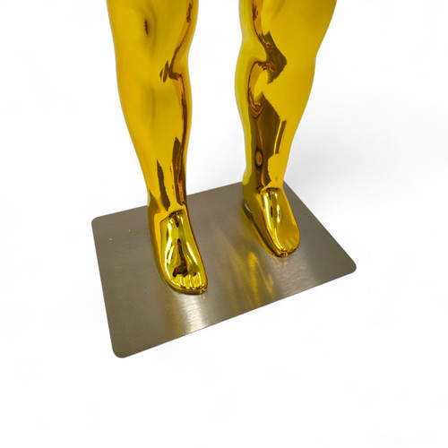 Gold Full Body Adjustable Child Mannequin, full-height product view on a white background, gallery image 6 of 8