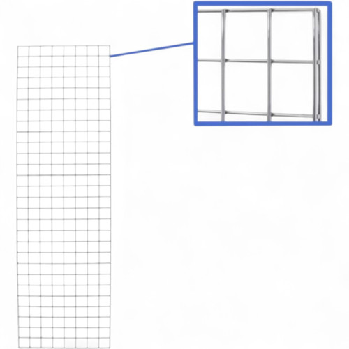 7ft Gridwall Mesh Panel Display Retail Shop Wall/Floor Chrome Stand