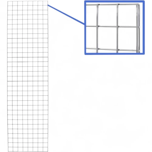 8ft Gridwall Mesh Panel Display Retail Shop Wall/Floor Chrome Stand, product shown against a light background, standard product photograph