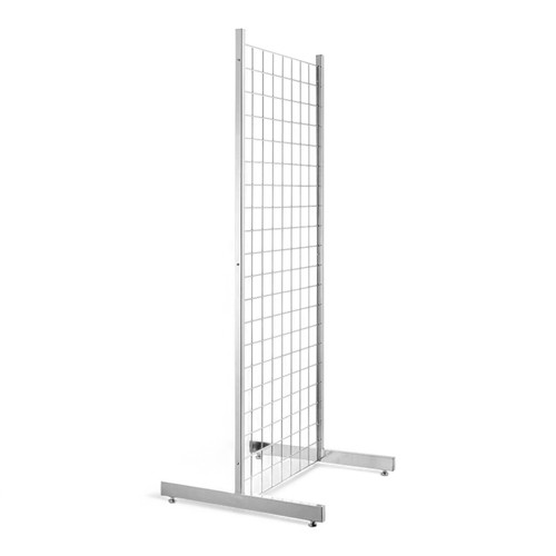 Pair of Heavy Duty T-Legs for Grid Mesh Panels – Tall Double-Sided Display Base