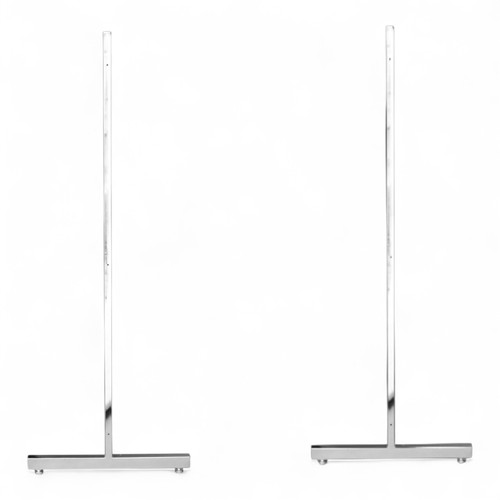 Pair of Heavy Duty T-Legs for Grid Mesh Panels – Tall Double-Sided Display Base