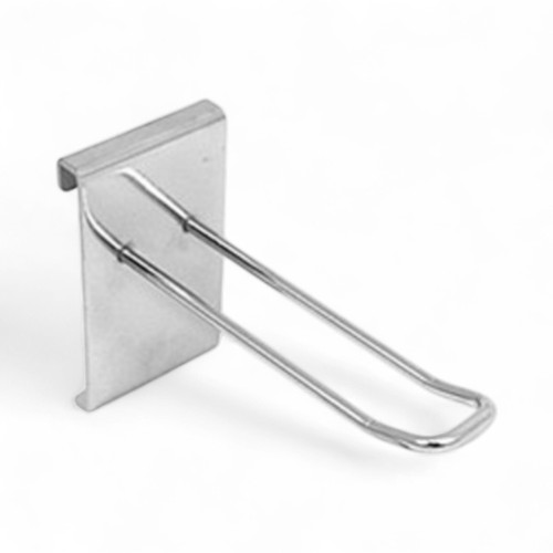 4" Chrome Euro Hook for Grid Mesh Panels – Retail Shop Display Hook