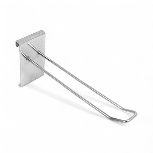 10" Chrome Euro Hook for Grid Mesh Panels, product shown on a white background, balanced, centred square layout
